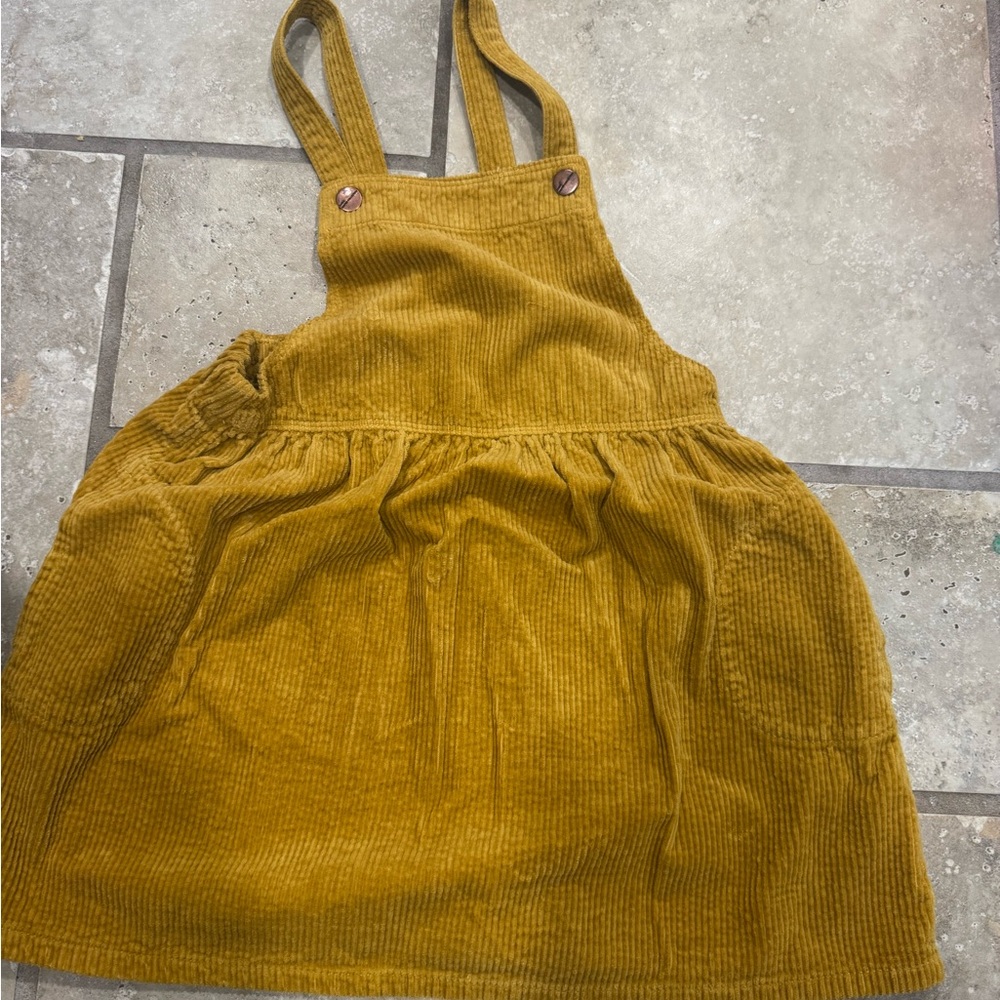 Zara Girls Mustard Corduroy Jumper/Dress